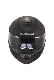 Resim LS2 Strobe 2 Mat Siyah Çene Açılır Motosiklet Kaskı 