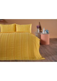 Resim Doqu Home Calista Çift Kişilik Pike Seti - Sarı 