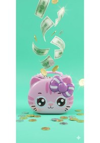 Resim Şirin Sevimli Kedi Tasarımlı Figürlü Metal Kilitli Kumbara Çocuk Para Biriktirme Kutusu Hediye P -m Çok Renkli 