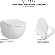 Resim Vitra Sento Rim-Ex Asma Klozet ve Slim Soft Kapak Takımı, Beyaz 