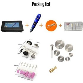 Resim Pazly Şarj Edilebilir Mini El Taşlama - 3 Hız, 24 Aksesuar, Mavi 