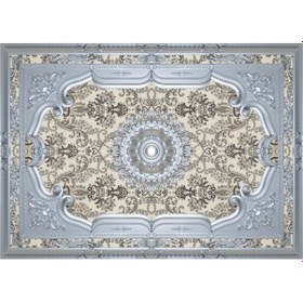 Resim Dikdörtgen Gümüş Saray Tavan Göbek 140*200 cm 