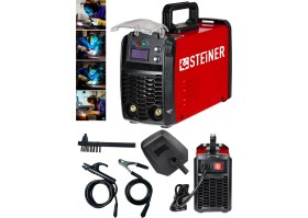Resim Steiner 250 Amper Inverter Mega Stick Çift Kartlı Hava Soğutmalı Dijital Göstergeli Çanta Kaynak Makinesi 