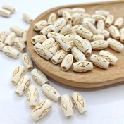 Resim 100 Adet Sıcak Damgalı Elmas Oval Ahşap Boncuklar 8*15mm Doğal Ahşap Aralayıcı Boncuklar, Bileklik ve Kolye Aksesuarları için DIY Takı Yapımı 