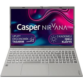 Resim CASPER C550.1255-BF00A-G-F/Core i7 1255U/ 16GB Ram/ 1TB SSD/ 15.6"/ W11 Laptop Metalik Uzay Grisi 