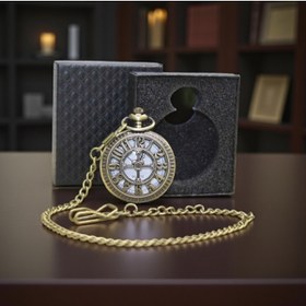 Resim hediyesahibi Kişiye Özel Retro Vintage Renkli Köstekli Cep Saati 