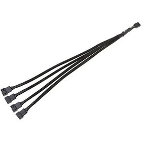 Resim 4987 4 Pin Fan Çoklayıcı Y Pwm Çoklayıcı Splitter Kablosu 4 Port 