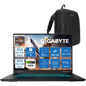 Resim Gigabyte Gaming A16-3TH Amd Ryzen 7 260 64GB DDR5 512GB SSD RTX5050 Gddr7 8GB Windows 11 Pro Mux Switch 16'' IPS Wuxga (1920X1200) 165HZ 300NİTS K3TR893SDP27 