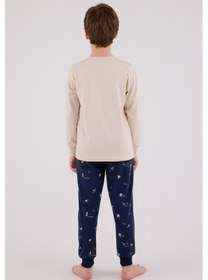Resim Arnetta Erkek Çocuk Krem Pijama Takımı Ar3516-c-v2 