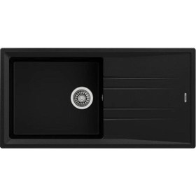 Resim Teka Stone 60 L-TG Carbon Granit Eviye Siyah 