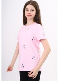 Resim Toontoy Kids Toontoy Kız Çocuk Baskılı Tişört Açık Pembe 