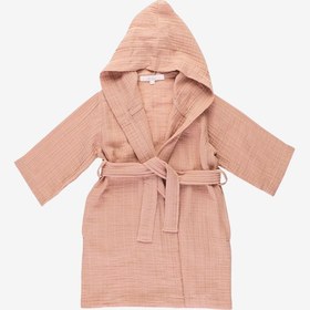 Resim İnce Müslin Çocuk Bornozu Toz Pembe - Toz Pembe / 3-4 Yaş 