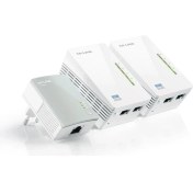 Resim TL-WPA4220T Kıt, AV600 300MBPS Kablosuz Tak Kullan 2 Lan Portlu 300M Mesafeli Menzil Genişletici 3 Lü Powerline Adaptör 