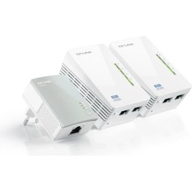 Resim TL-WPA4220T Kıt, AV600 300MBPS Kablosuz Tak Kullan 2 Lan Portlu 300M Mesafeli Menzil Genişletici 3 Lü Powerline Adaptör 