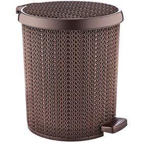 Resim Örgü Pedallı Çöp Kovası 15 Lt - 4244 