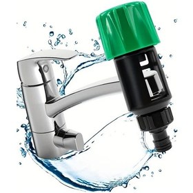 Resim Primepickings 1 Adet Kolay Montajlı Yeşil Musluk Adaptörü 33mm Bahçe Hortumu Bağlantısı Sulama 