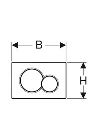 Resim Geberit Sıgma01 Kumanda Kapağı Çift Basmalı. Mat Krom - Temizliği 