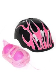 Resim can oyuncak Bisiklet Scooter Kaykay Kask Dizlik Dirseklik Koruyucu Set 