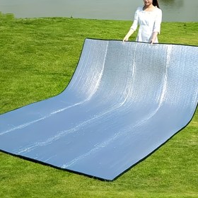 Resim Her Mevsim İçin Ekstra Büyük 4 Kişilik Kamp Matı - Dayanıklı Folyo & EPE Kumaş, Çift Taraflı Alüminyum Nem Geçirmez Yalıtım, Taşınabilir Piknik ve Çadır Pedi Plaj, Kamp, Bahçe (3 Boyut Seçeneği), Karavan Aksesuarları, Reflektif Yüzey, Yüksek Kaliteli Malzeme, Hafif Zemin Örtüsü, Dayanıklı Yapım, Macera Severler İçin 