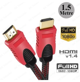 Resim BK Teknoloji Yüksek Hızlı Full Hd 3D Örgülü HDMI Kablo - 1.5 Metre 