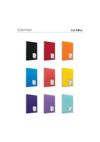 Resim Colormaxi Pp Kapaklı A4 Spiralli 40 Yaprak Kareli Defter 12'li Paket 
