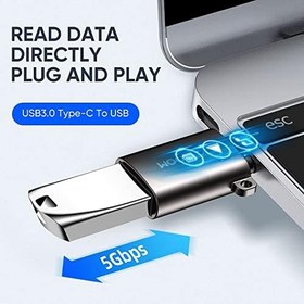 Resim Joyroom S-H151 Type-C Male USB Female Preto Adapter 