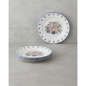 Resim English Home Pixel Porselen 4'lü Pasta Seti 19 cm Renkli 