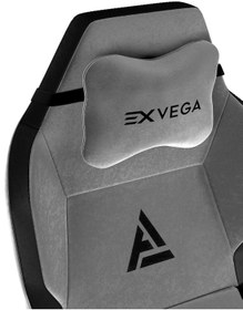 Resim Exvega Andromeda 2024 Premium Kumaş Masajlı Profesyonel Oyuncu Koltuğu Gri 