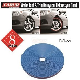 Resim Carub Araba Jant Fitili Lastik Jant Trim Bandı 8 Metre Mavi 