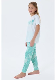 Resim U.s. Polo Assn. Kız Çocuk Yeşil Pijama Takım Yeşil 