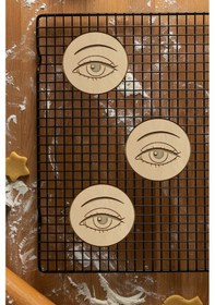 Resim Gözün Arkada Kalmasın Kurabiye Kalıbı, Hamur Şekillendirici, Bisküvi Kalıbı, Kolay Kesim Ucu Beyaz 