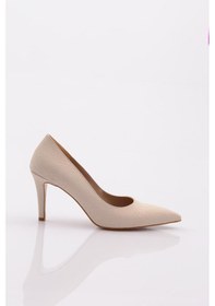 Resim Dgn 1002 Kadin Topuklu Stiletto Ayakkabi 1002-2453-R9093 Ten 
