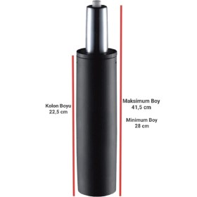 Resim Full Reyon Metal Yıldız Ayak Ofis Koltuğu Ayağı+ 5 Adet Tekerlek + Amortisör 