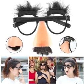 Resim Eğlenceli Kılık Değiştirme Kaş Bıyık Mizah Gözlüğü 9X13 cm 