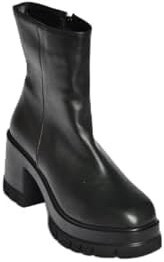 Resim fox SHOES V965065809 Siyah Kalın Topuklu Kadın Bot, Siyah-Suni Deri, 39 