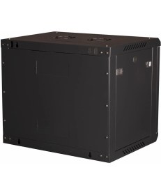Resim Lande - 9u 19" Duvar Tipi Rack Kabinet - Genişlik: 600 mm | Derinlik: 450 mm - Siyah (Demonte) 