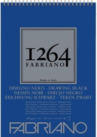 Resim Fabriano 1264 Drawing Black Siyah Eskiz Çizim Defteri 200 G A3 