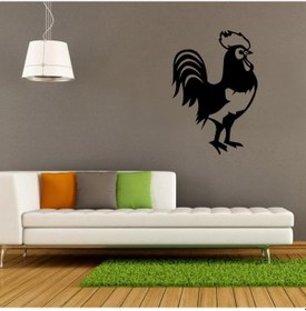 Resim Folyo Sticker Horoz 200cm Uzunluk Siyah 
