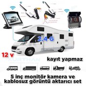 Resim 5 '' Monitör+bus Kamera +wifi Görüntü Aktarıcı Seti 12 V Kayıtsız 