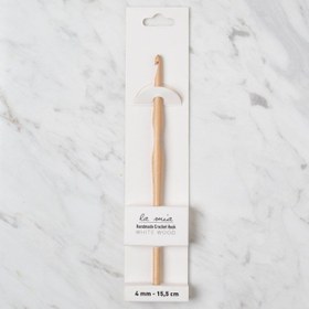 Resim La Mia Whitewood 4 mm 15.5 cm Ahşap Yün Tığ 