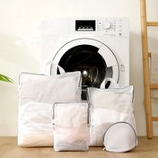 Resim 1 Adet 4 Boyutlu Fermuarlı Çamaşır Torbası - Güvenli Fermuar Kapatmalı Dayanıklı Polyester Depolama Organizatörleri, Çok Amaçlı Kullanım için Giysiler, Havlular, Yatak Örtüleri & Seyahat, Yer Tasarruflu Ev Düzenleme, Şeffaf Tasarım, Uzun Ömürlü Malzeme, Çamaşır Torbaları 