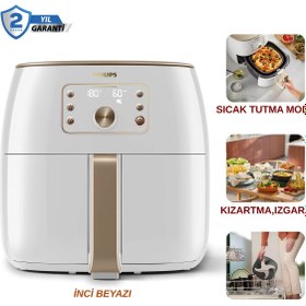 Resim Philips Xxl 7,3 Litre Ultra Premium Airfryer Inci Beyazı - Yeni Seri - Twin Turbostar Teknolojisi, 2225 Watt 
