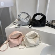 Resim Kadınlar İçin Minimalist Çapraz Çanta - Ayarlanabilir Askılı, Fermuarlı, Pastel Renkler (Pembe/Beyaz/Siyah/Gri/Bej) - Günlük ve Resmi Etkinlikler için Şık El Çantası 