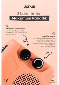 Resim Jopus JO-FI001 2000 W Fanlı Isıtıcı Somon 