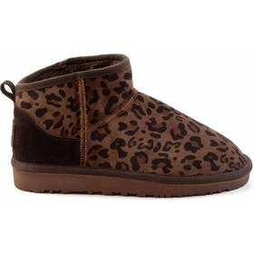 Resim Kahve Leopar Leather Kadın Bot & Bootie K02422008001 Leopar 