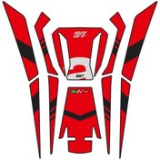 Resim GP Kompozit Aprilia SR GT 125 / 200 2022-2023 Uyumlu Tank Pad Kırmızı 