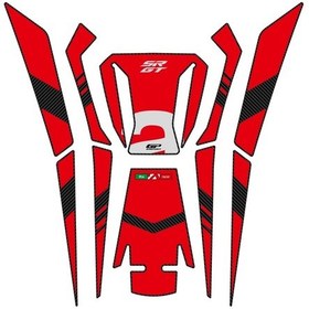 Resim GP Kompozit Aprilia SR GT 125 / 200 2022-2023 Uyumlu Tank Pad Kırmızı 