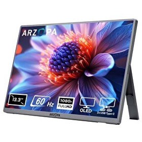 Resim Arzopa A3C Pro 13.3" 1920x1080 60Hz Type-C Taşınabilir FHD OLED Monitör 