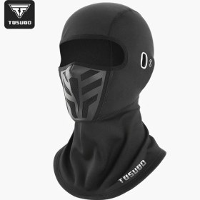 Resim Hightower Siyah Tosuod Motorcycle Headwrap Mask Rüzgar Geçirmez Tam Kapamalı Bisiklet Yüz Maskesi 