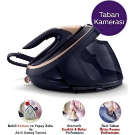 Resim 9000 Serisi Taban Kameralı Buhar Kazanlı Ütü | Ütülediğiniz Kumaşı Bilen Tek Ütü | Hafif Ütü 3100W 
